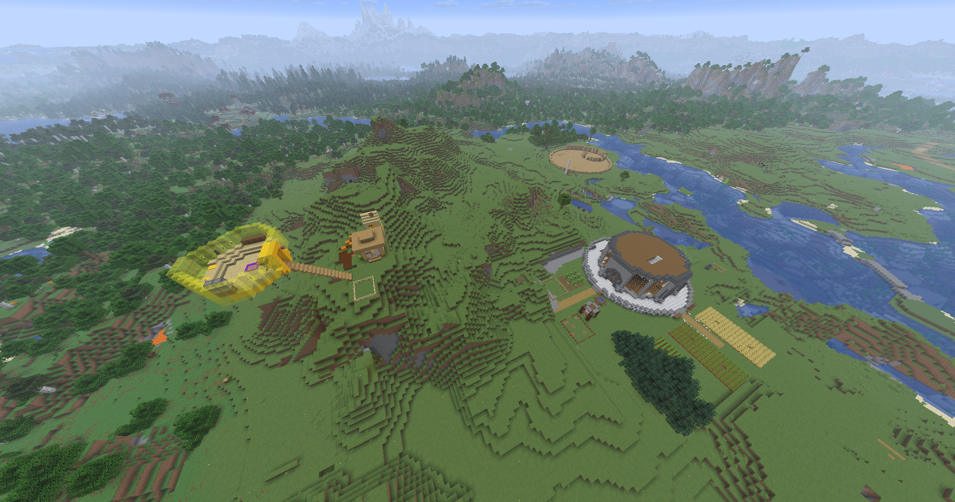 Image of faction viewed from above ground